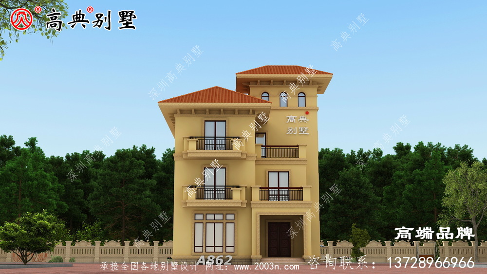高颜值的欧式别墅，适合建在农村，让城里人羡慕！