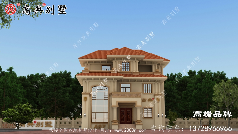 农村自建房欧式三层别墅