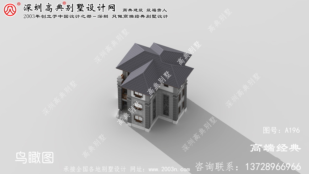 丹徒区气质淡雅的中式风格别墅效果图