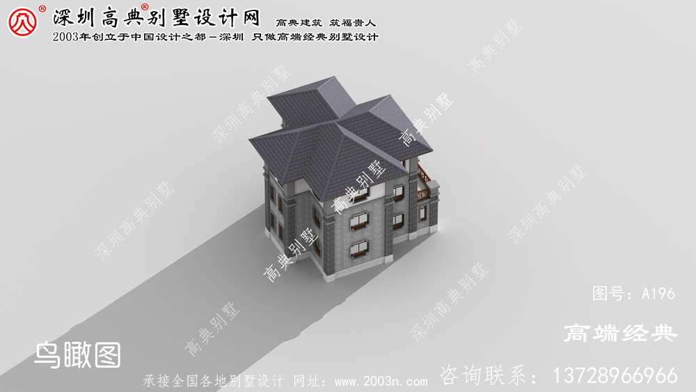 丹徒区气质淡雅的中式风格别墅效果图