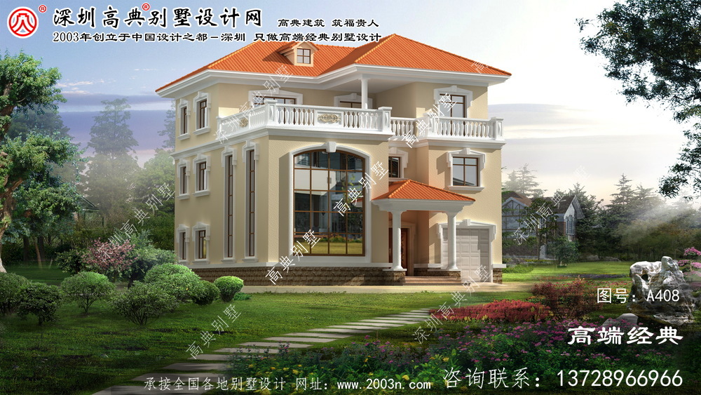 上城区农村欧式风格别墅设计图纸