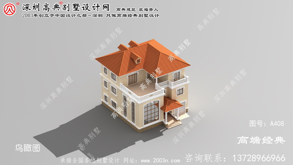上城区农村欧式风格别墅设计图纸