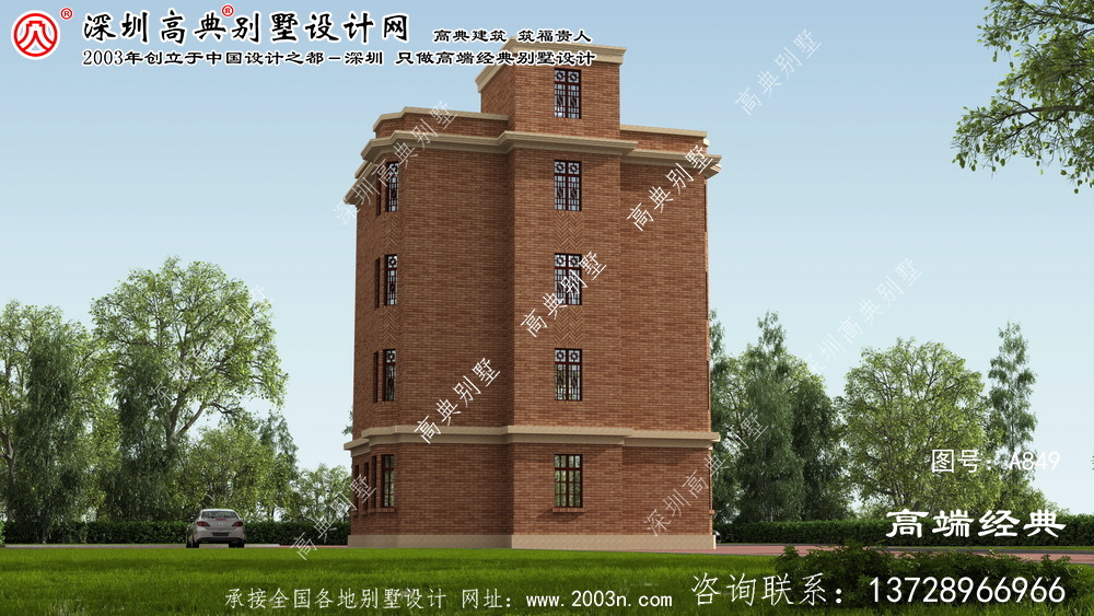 漳浦县五层平屋顶别墅设计图纸
