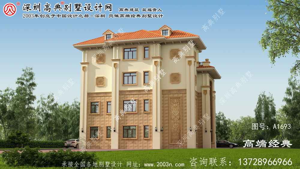 鹤峰县经典的四层欧式风格石材别墅
