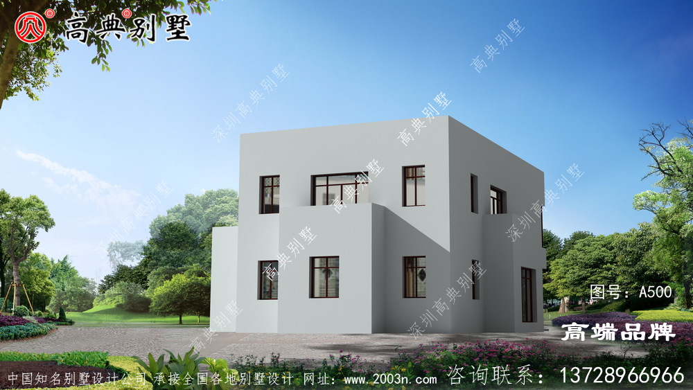 农村两层房屋设计图外观大气精致,妥妥好评