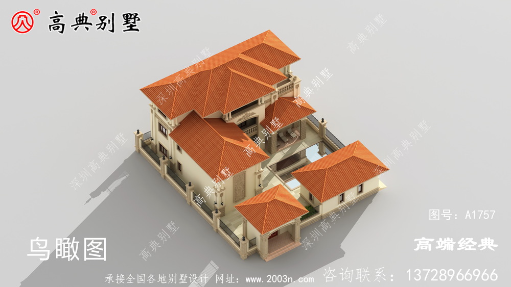 老家建别墅喝茶看书,享受生活