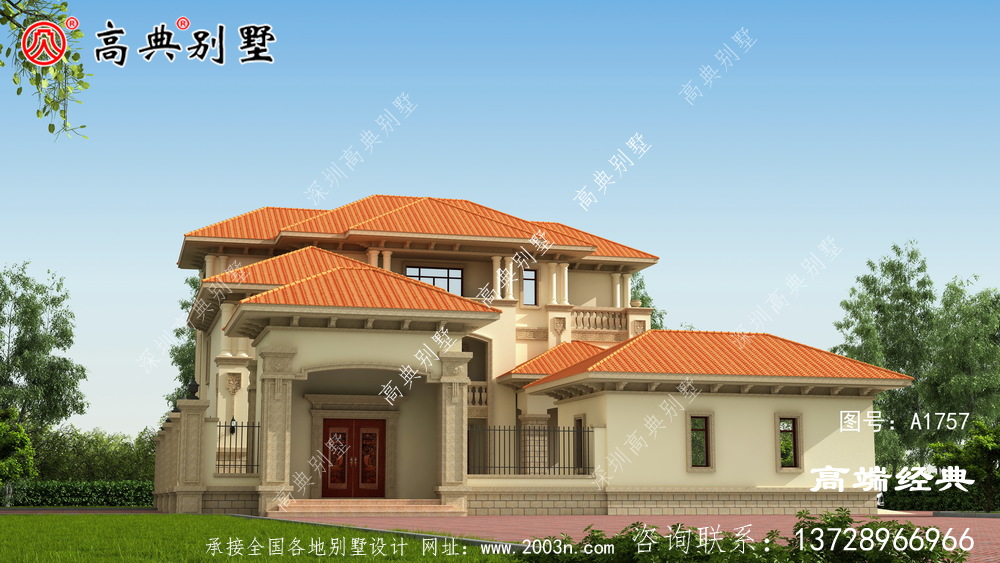 老家建别墅喝茶看书,享受生活