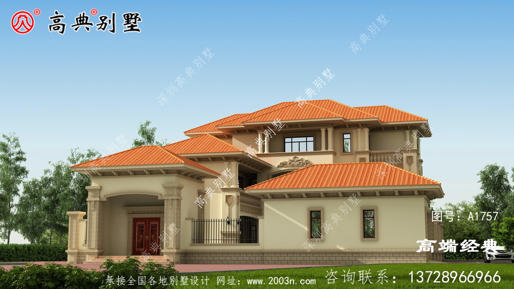 老家建别墅喝茶看书,享受生活