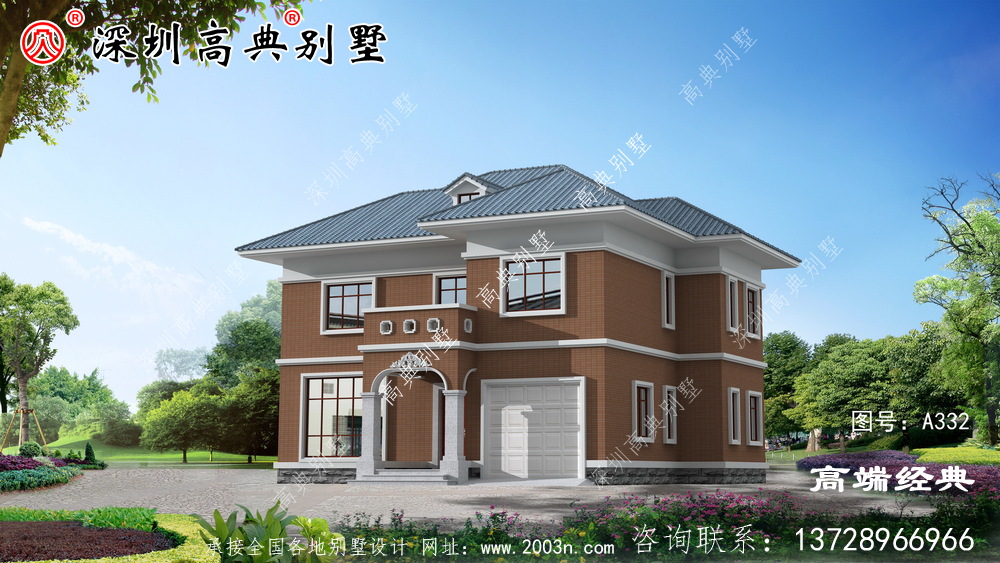 二层小面宽新农村住宅户型图，造价低还实用