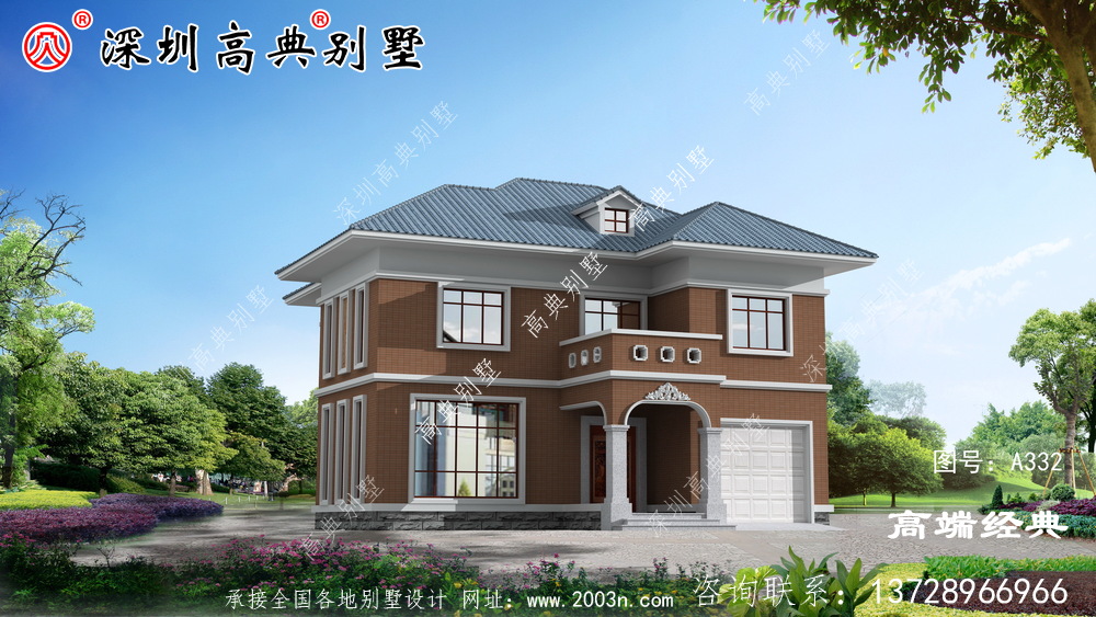 二层小面宽新农村住宅户型图，造价低还实用