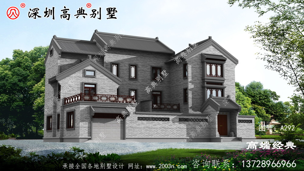 农村三层楼简单大气效果图,农村建房首选