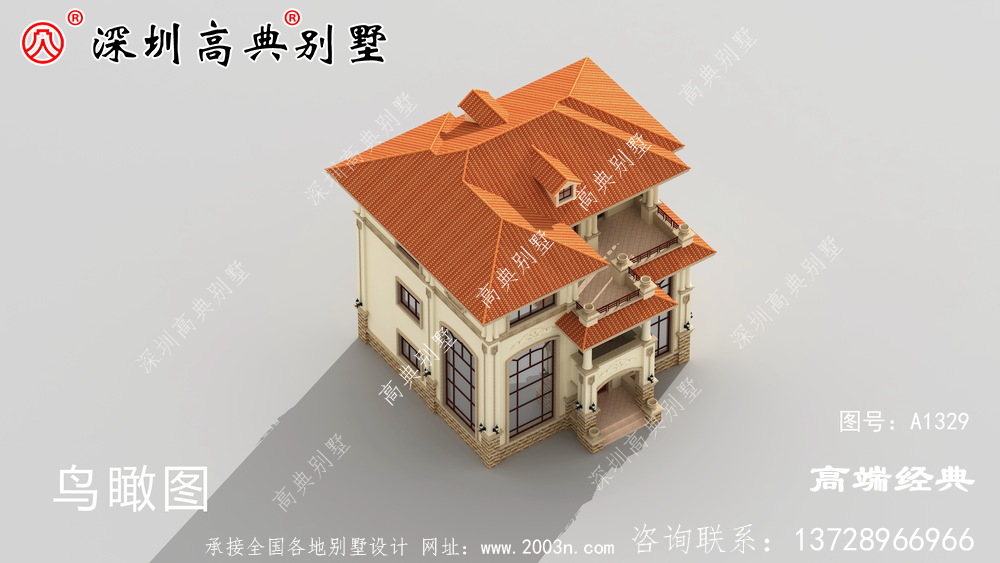 乡村建筑三层图片,户型简洁美观,适合全家居住。