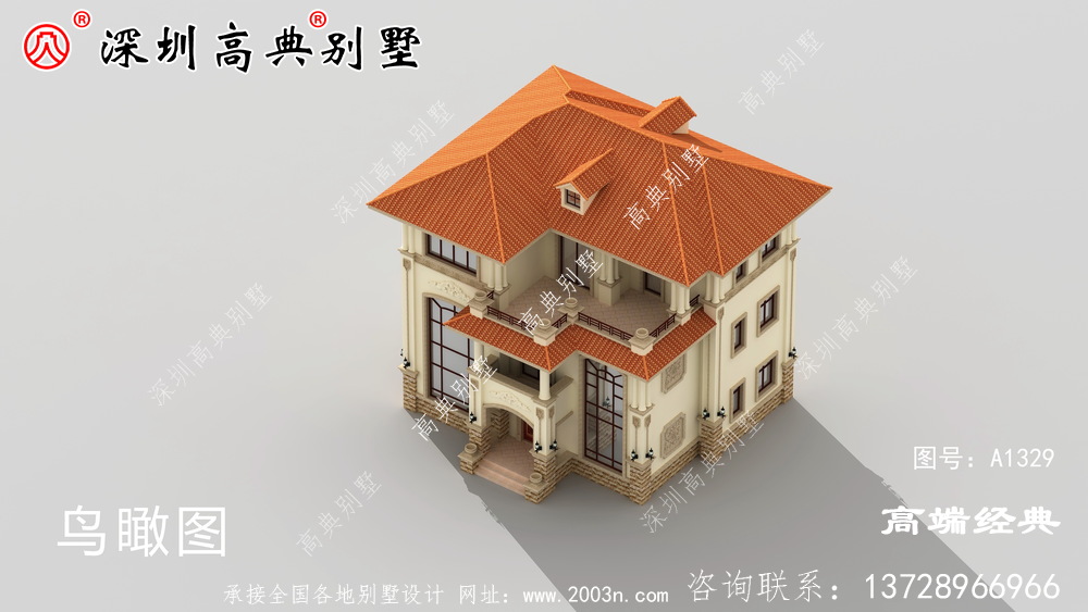乡村建筑三层图片,户型简洁美观,适合全家居住。