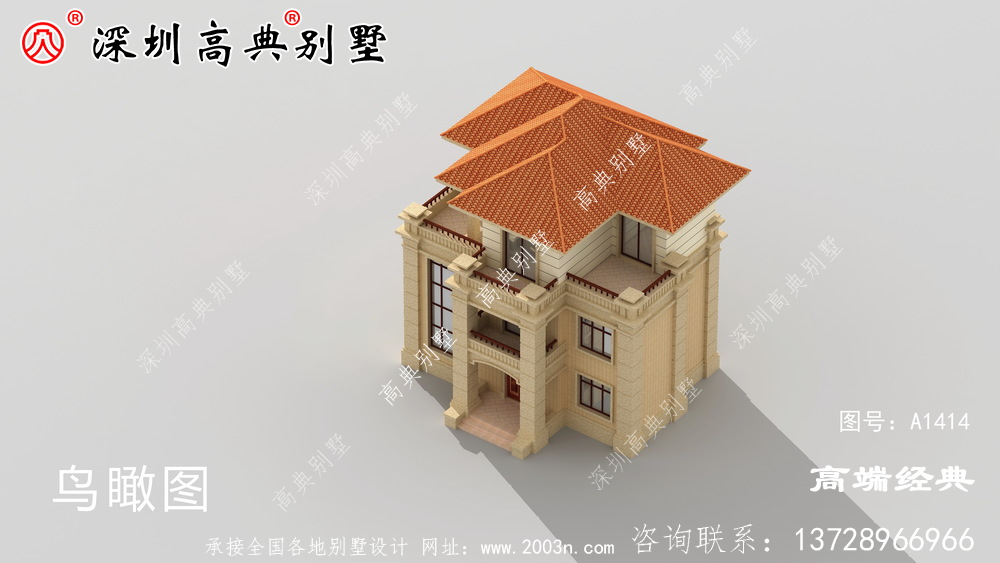 独栋三层别墅设计图,建筑太豪华了,让邻居羡慕不已。