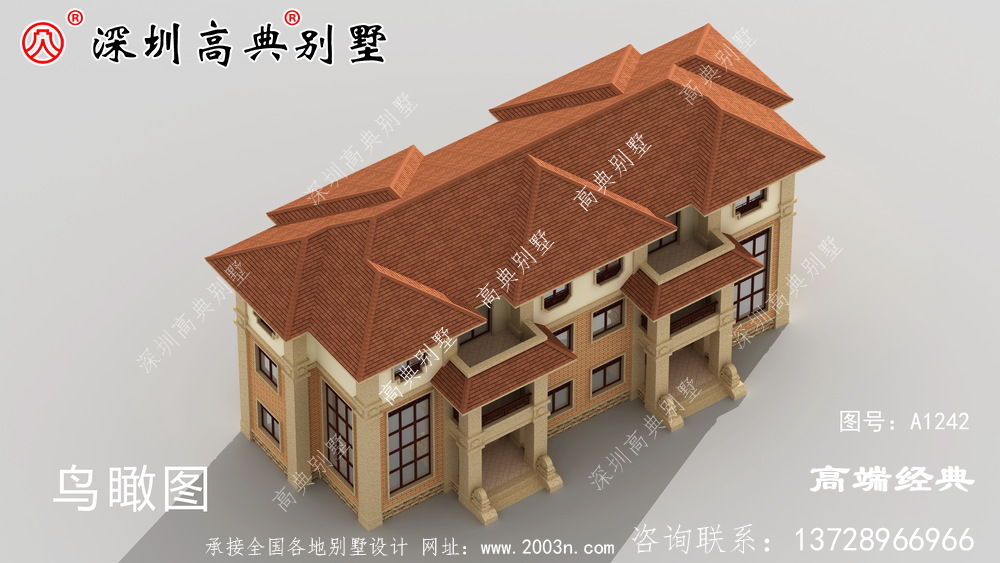 三层楼的设计图农村简单大气，家庭人 多，可以这样建造。