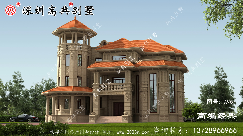 新农村三层楼的照片,一般不太高,三层别墅很常见