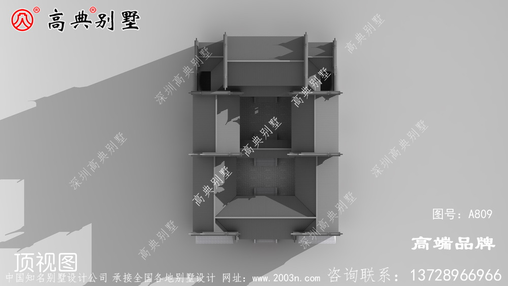 用深色文化石铺设 ，增强别墅的沉着感