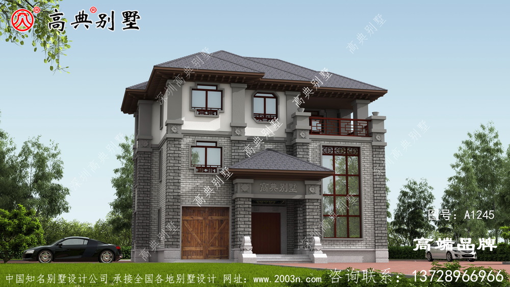 农村中式三层别墅，父母养老正合适
