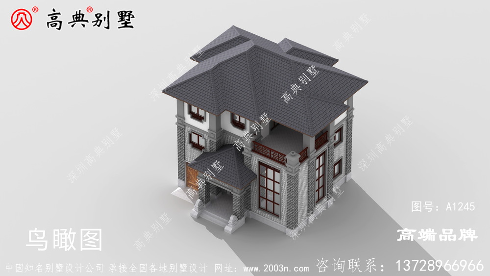 农村中式三层别墅，父母养老正合适