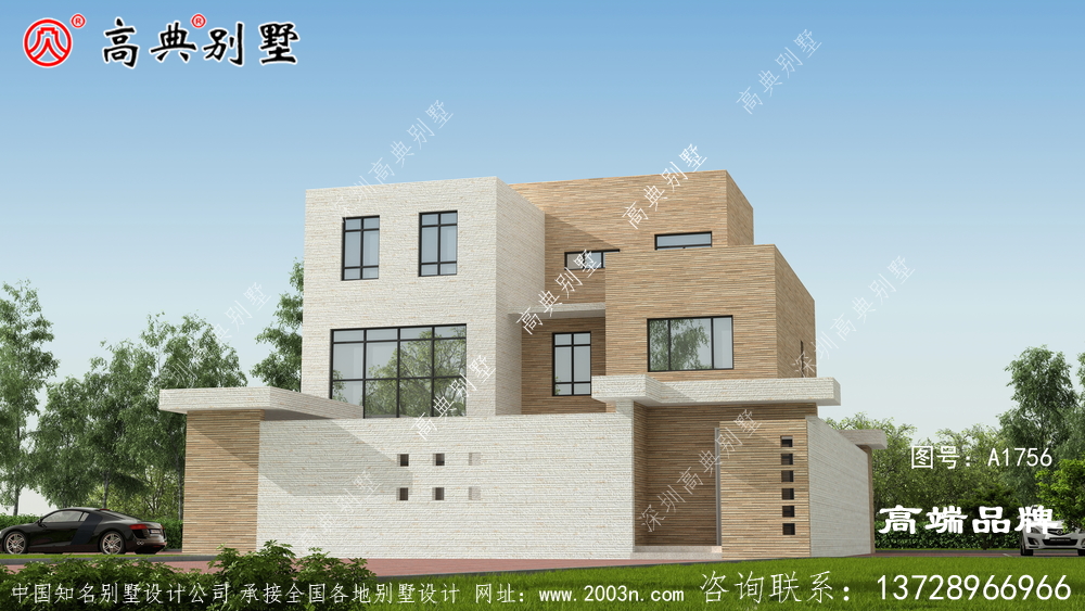 本户型方正外观大气，简单大方