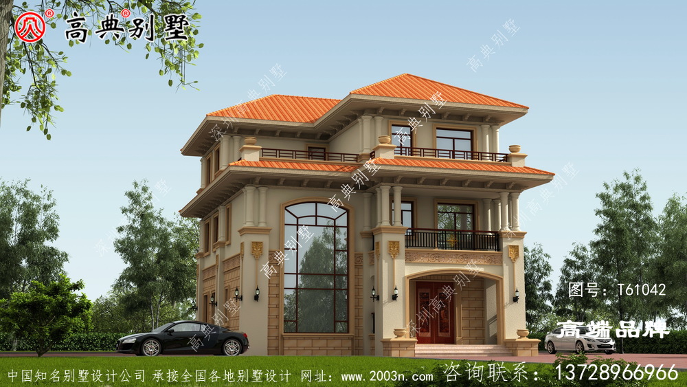 复式三层户型住宅，配上多阳台室外活动空间广